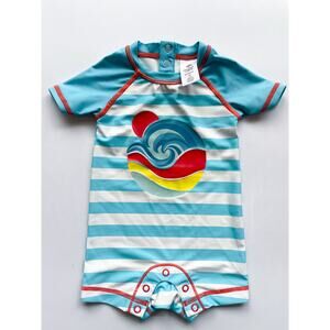 Baby Boys Tucker & Tate One Piece Rash Guard Short Sleeve Swimsuit 3 Months